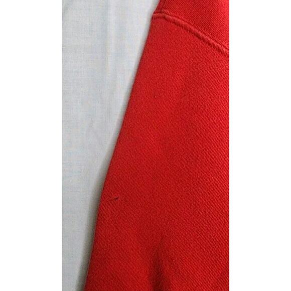 VINTAGE 90's WALT DISNEY WORLD MICKEY MOUSE EMBOSSED RED SWEATSHIRT - SIZE L - Picture 4 of 6